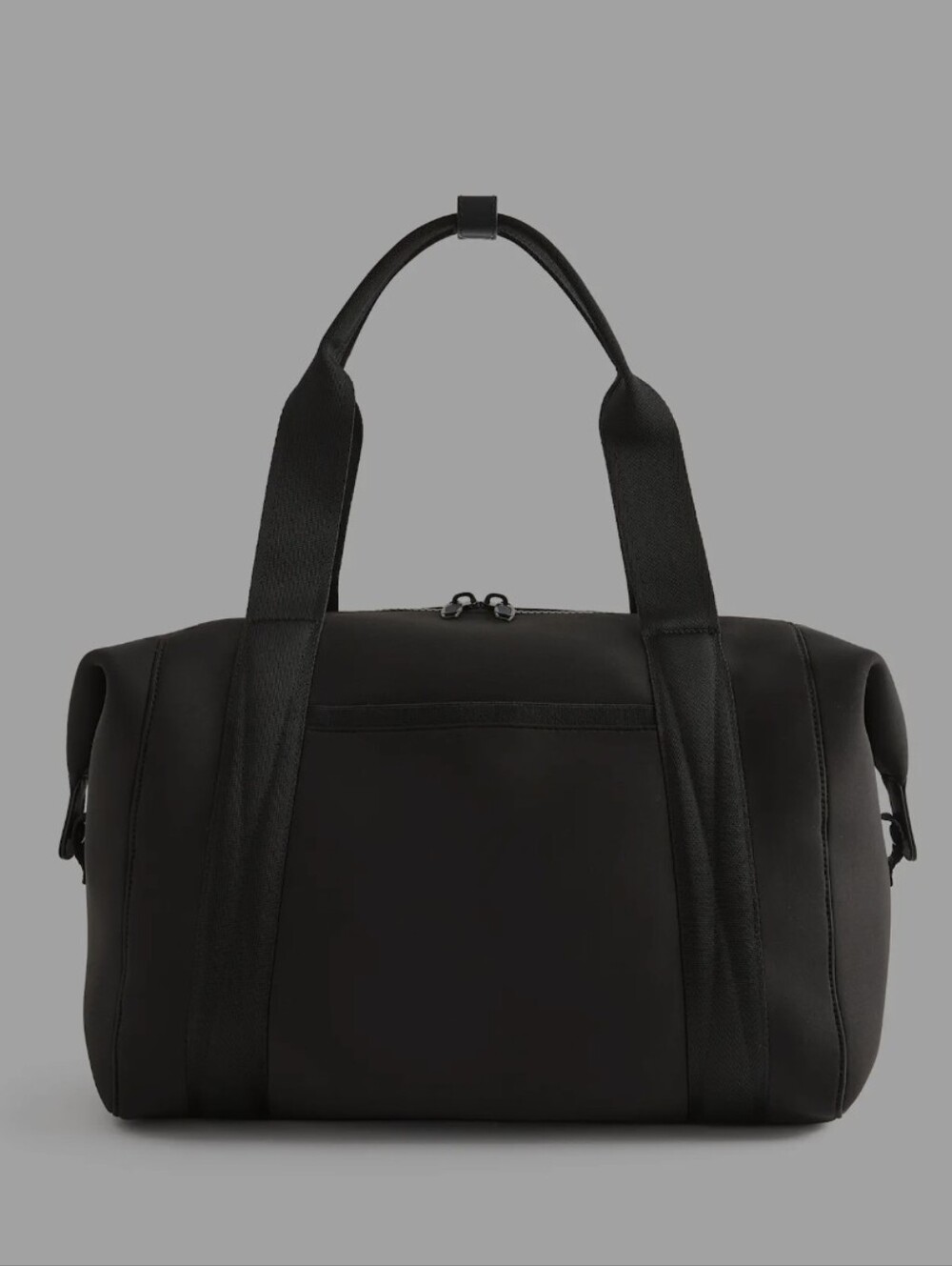 Quince  All-Day Neoprene Duffle Bag Black NEW with Partial Embroidery